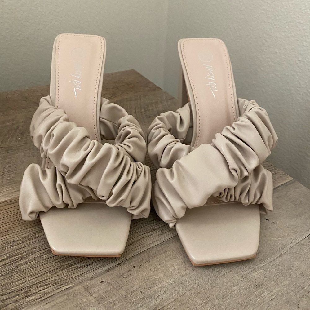 Nasty Gal square toe heels